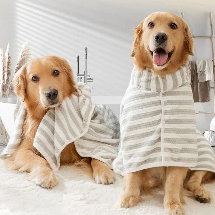 Ultra Absorbent Pet Bath Towel Quick Dry Thick Bathrobe