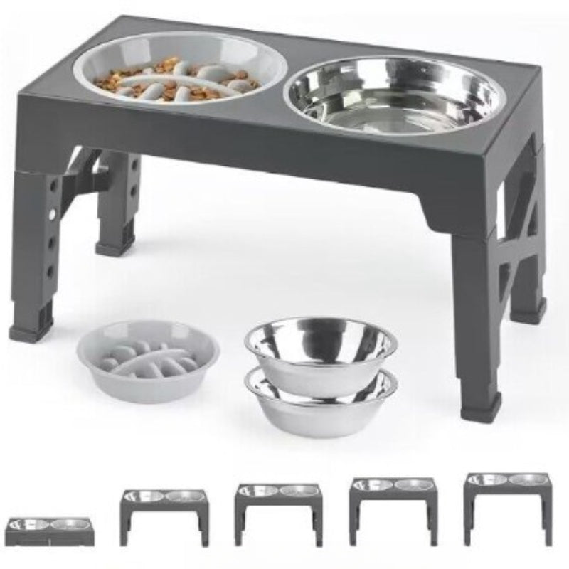 Elevated Anti Tip Pet Feeding Bowl With Neck Support