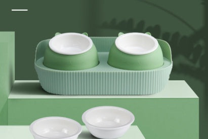 Ceramic Pet Food Bowl with Cervical Spine Support