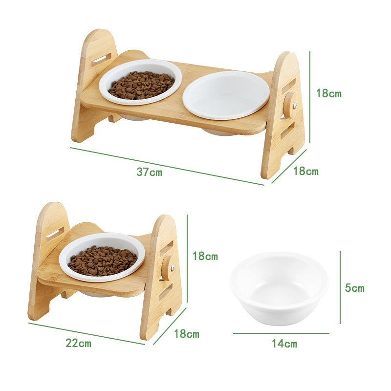 Oblique Mouth Pet Drinking Bowl Cervical Spine Support