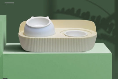 Ceramic Pet Food Bowl with Cervical Spine Support