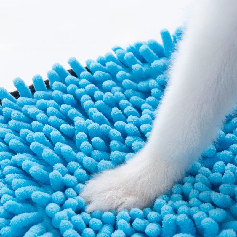 Microfiber Pet Bath Towel Quick Dry Absorbent With Hand Pockets