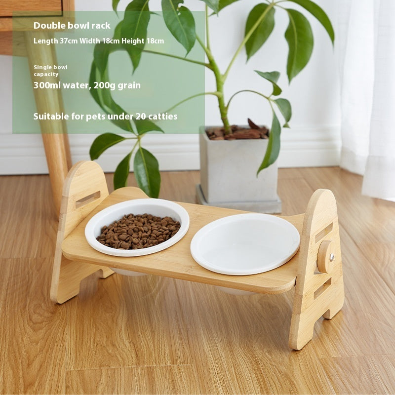 Oblique Mouth Pet Drinking Bowl Cervical Spine Support