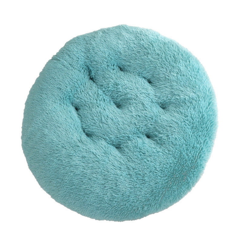 Round Plush Warm Pet Bed Mat For Comfortable Sleep