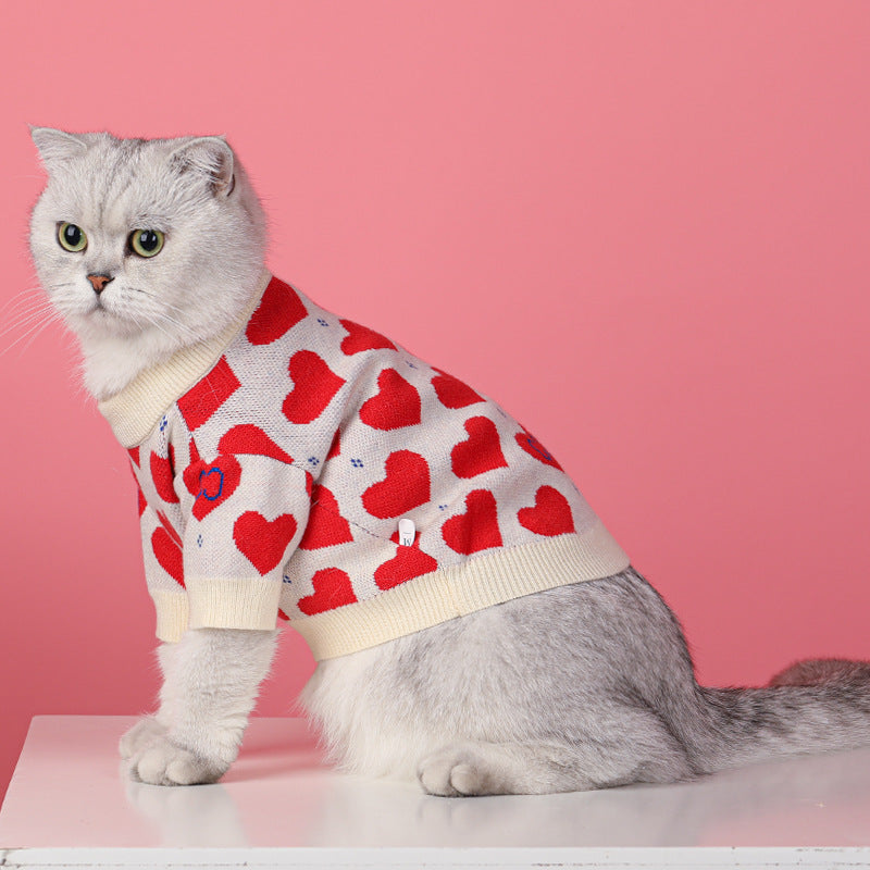 Knitted Pet Sweater Soft Warm Comfortable Design