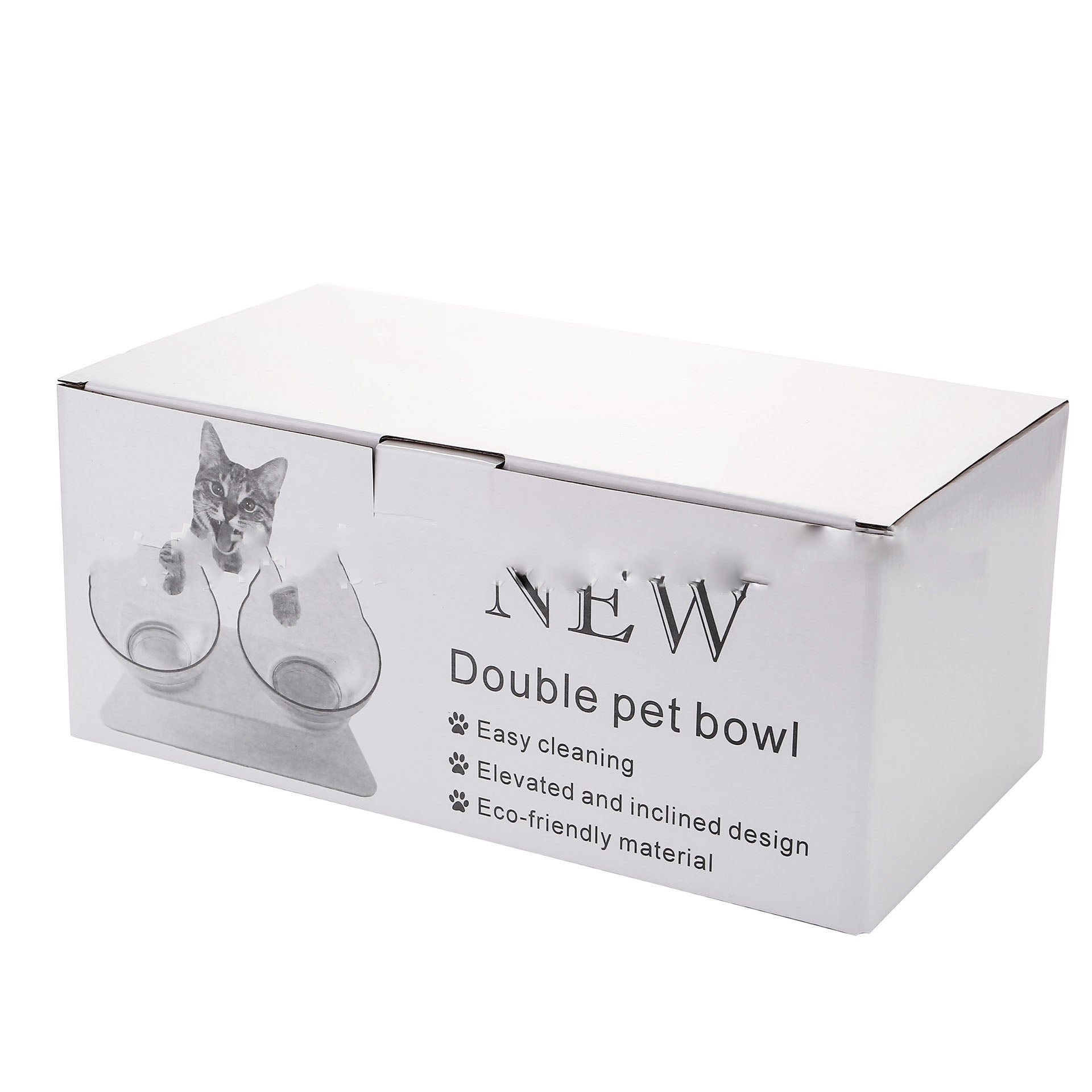 Non-Slip Double Raised Pet Food Bowl Stand