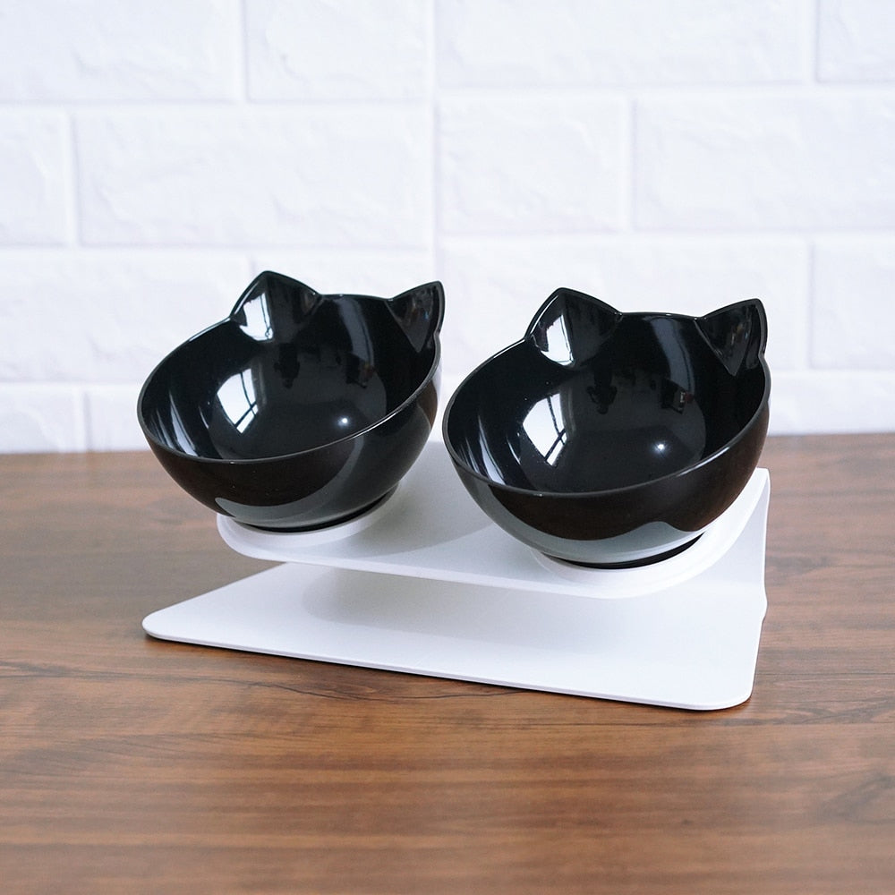 Non-Slip Double Raised Pet Food Bowl Stand