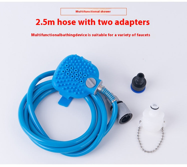 Pet Bathing Gloves Silicone Shower Brush Handheld Massage Nozzle