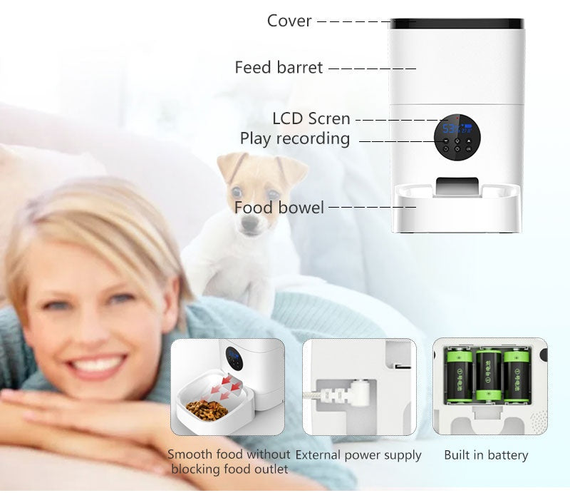Automatic WiFi Pet Feeder For Smart Scheduled Feeding