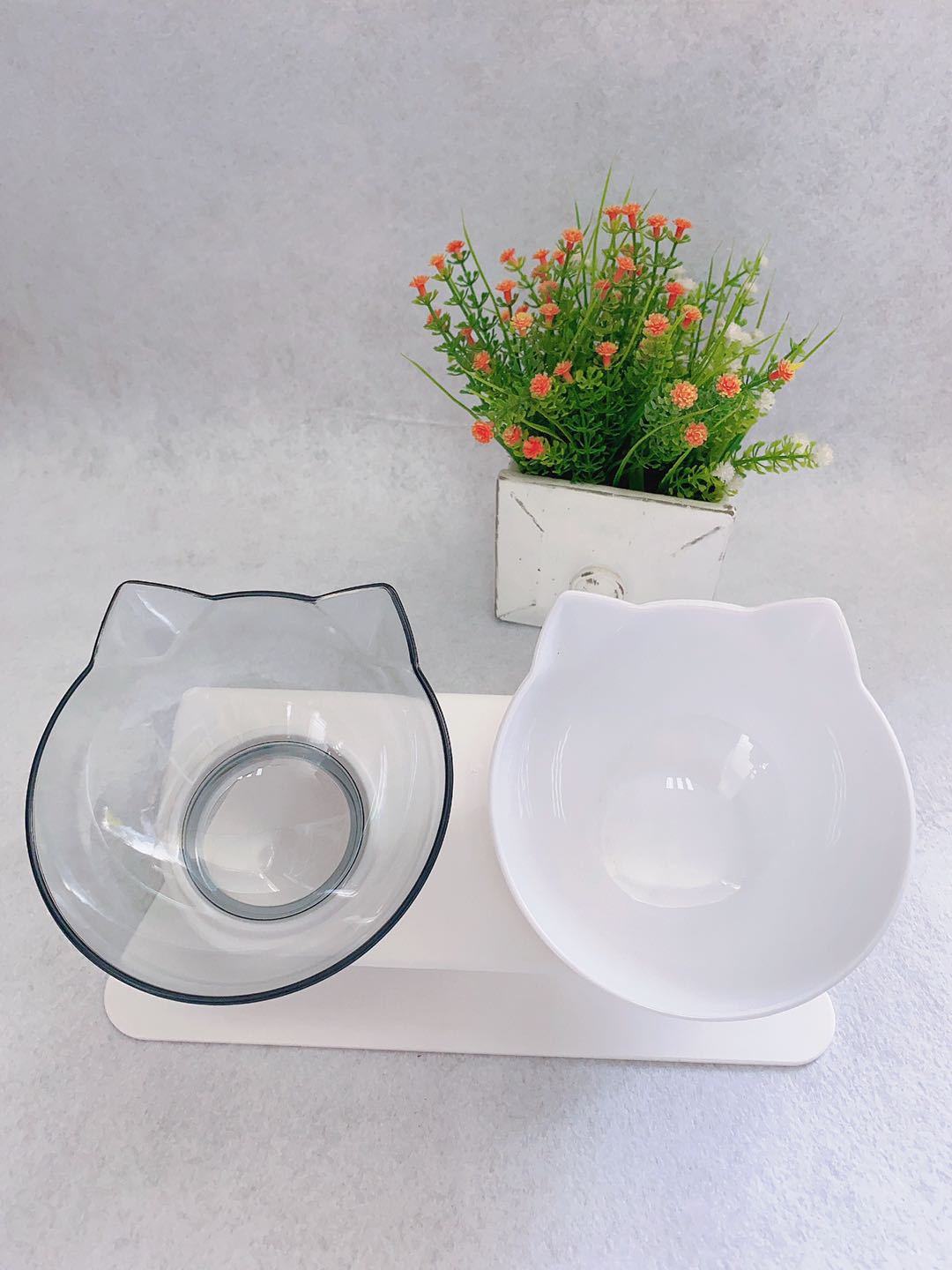 Non-Slip Double Raised Pet Food Bowl Stand