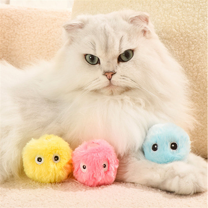 Interactive Light Up Pet Ball Toy With Sound And Catnip