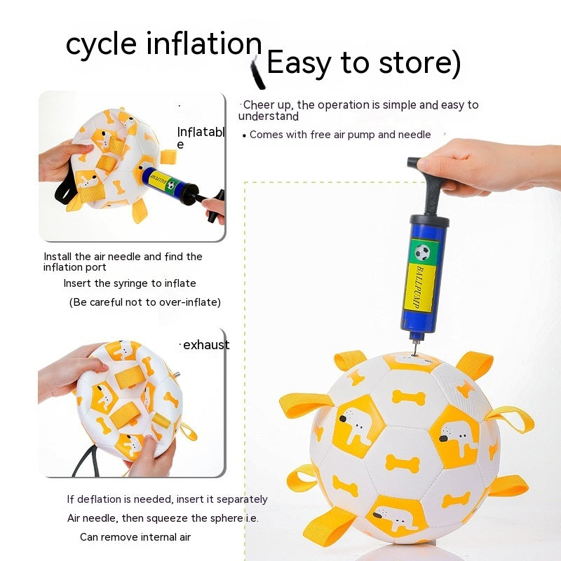 Interactive Football Pet Toy For Outdoor Training And Play