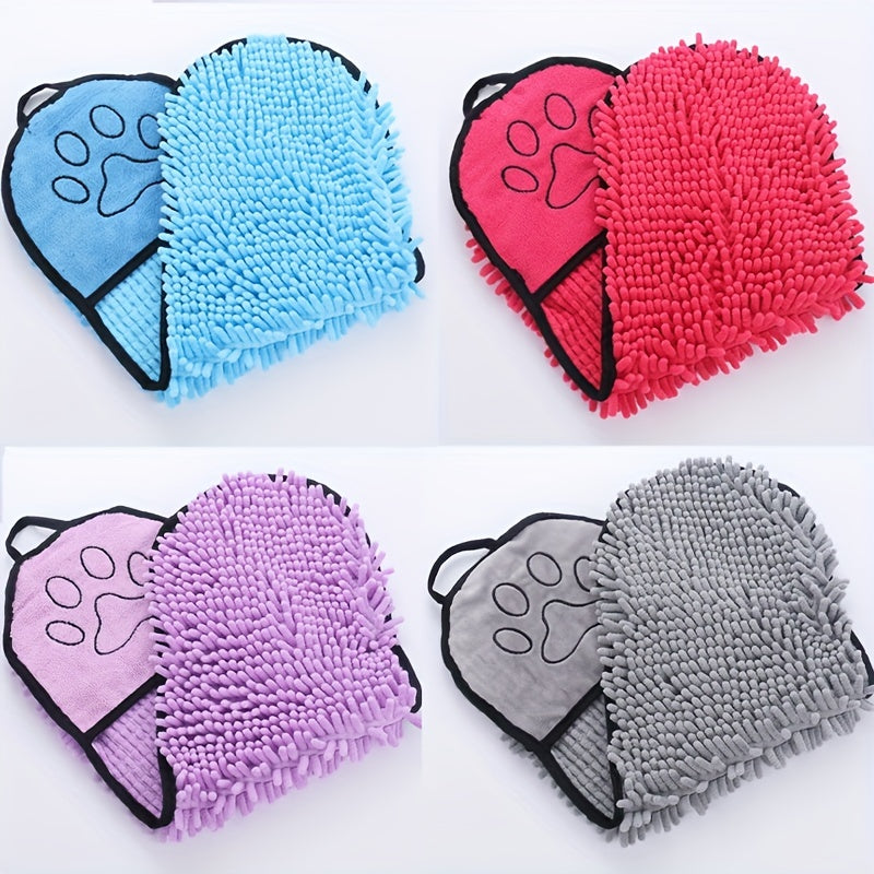 Microfiber Pet Bath Towel Quick Dry Absorbent With Hand Pockets