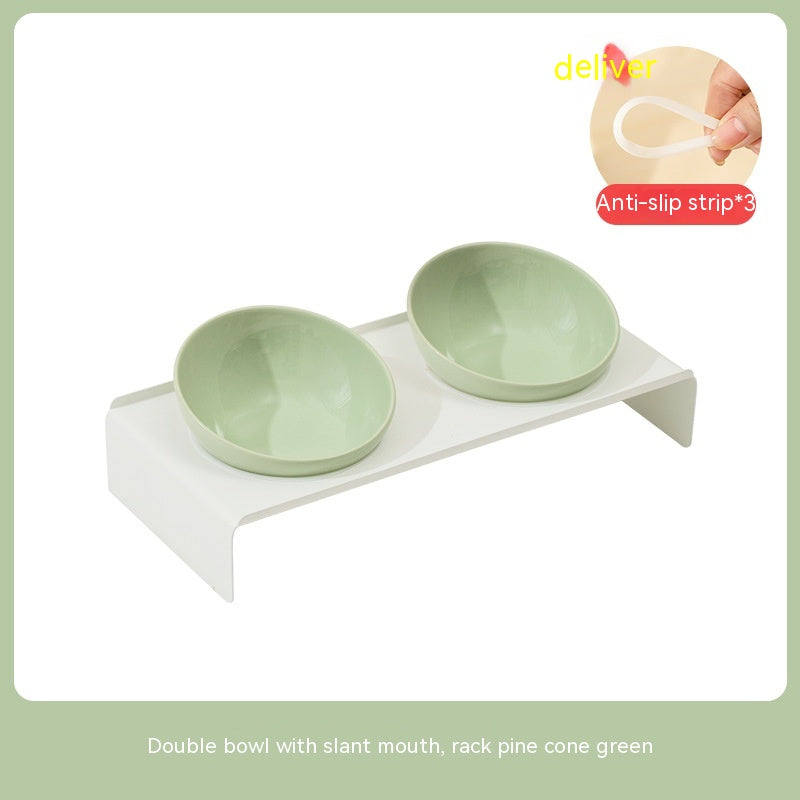 Ceramic Beveled Pet Food Bowl