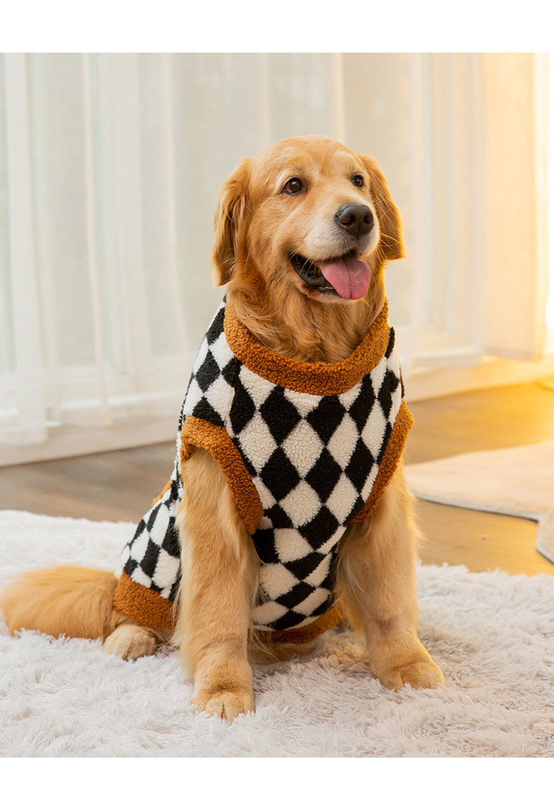 Autumn Winter Fluffy Cotton Padded Pet Jacket Vest