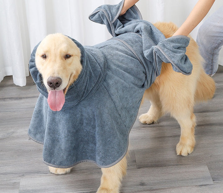 Cotton Pet Bathrobe Highly Absorbent Soft Towel