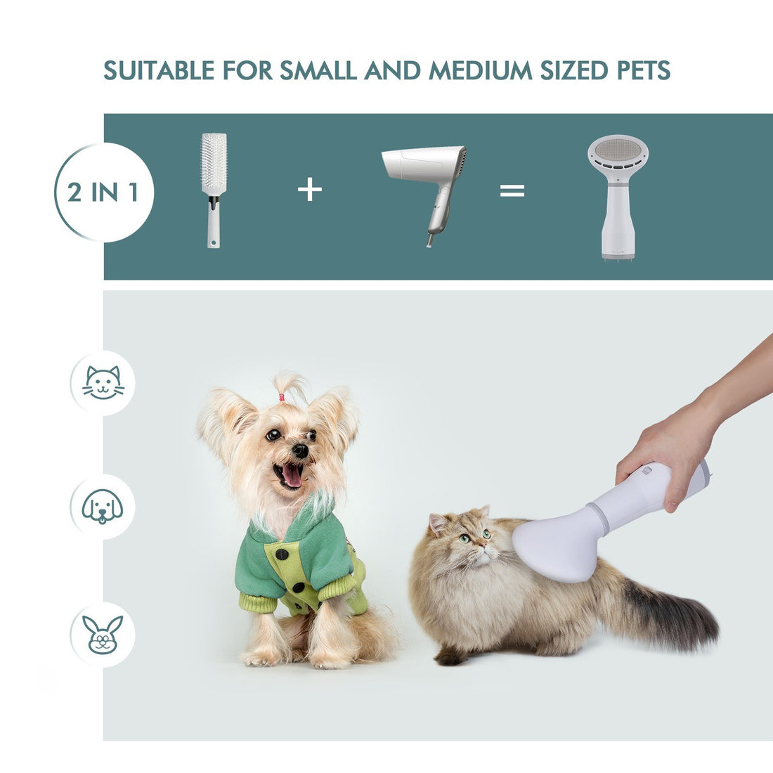 Pet Hair Dryer Grooming Brush Dryer Tool