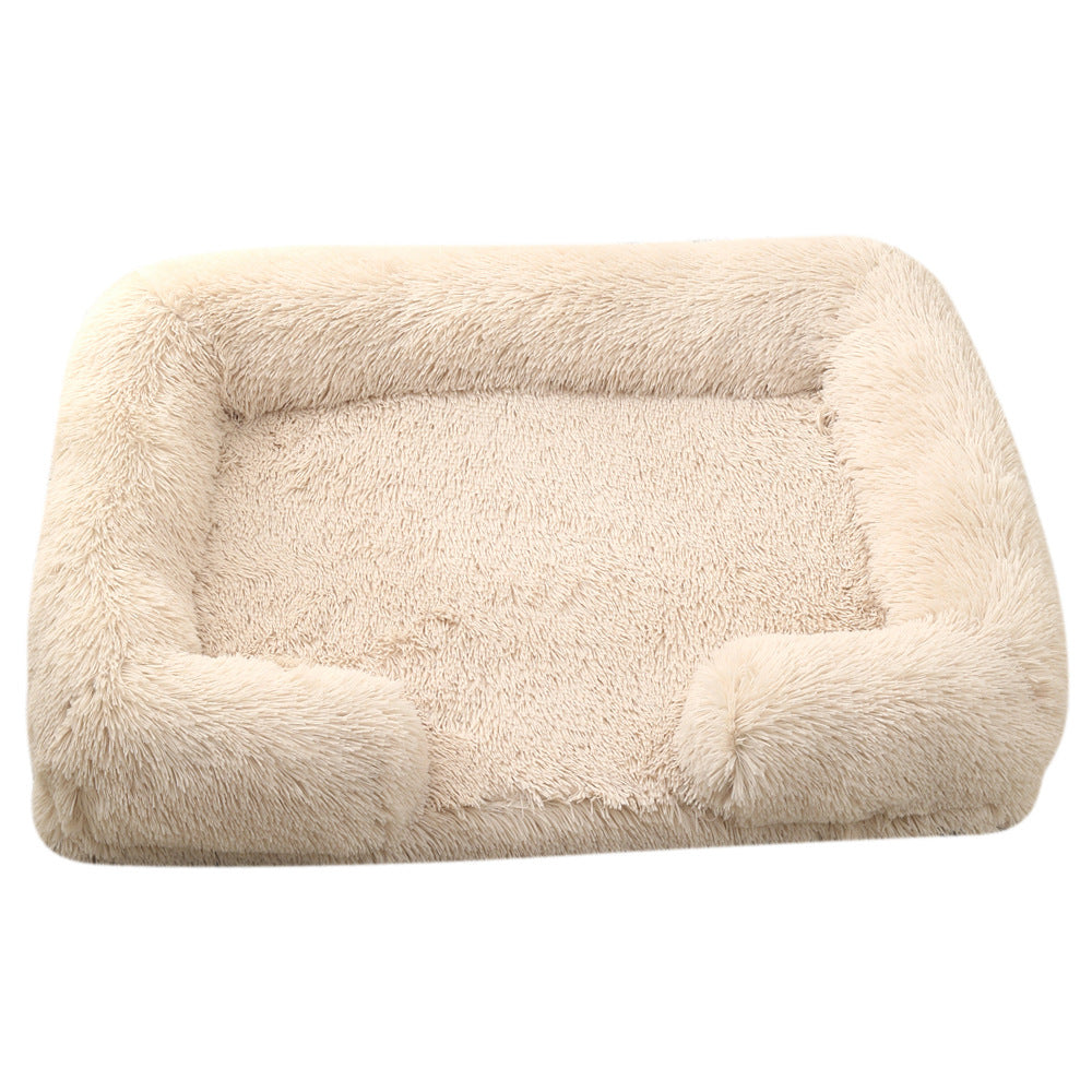 Plush Round Winter Pet Bed Soft Comfortable