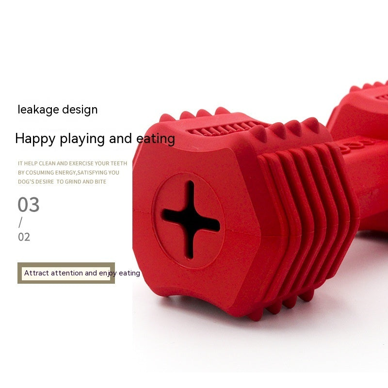 Rubber Interactive Pet Toy With Food Dispensing Design