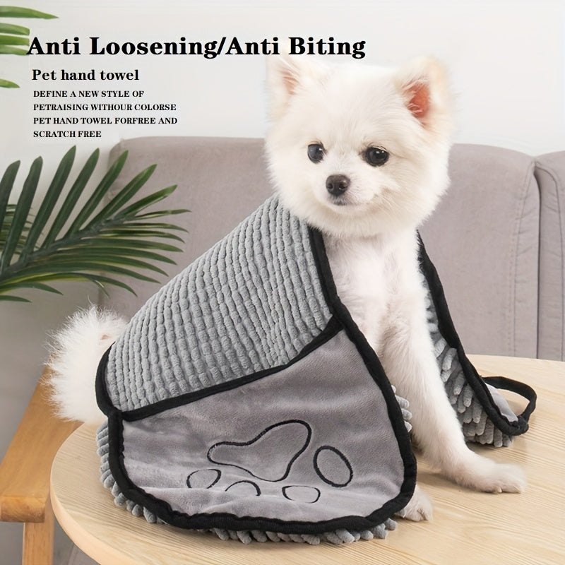 Microfiber Pet Bath Towel Quick Dry Absorbent With Hand Pockets