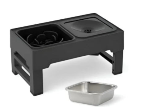 Adjustable Elevated Double Stainless Steel Pet Bowl Stand