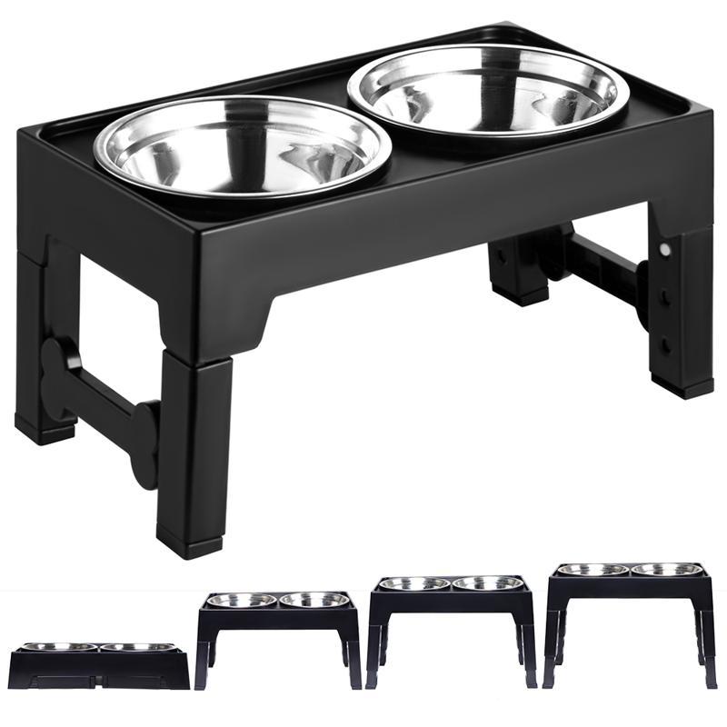 Elevated Anti Tip Pet Feeding Bowl With Neck Support