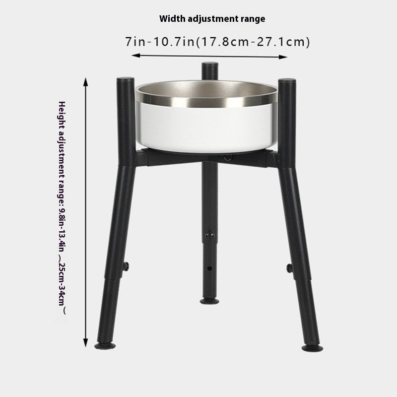 Adjustable Width Pet Bowl Bracket For Feeding Support