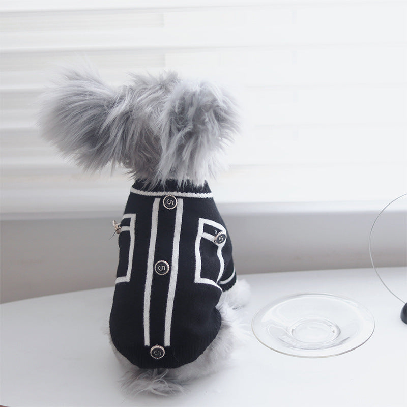 Warm Small Size Country Style Pet Sweater Clothing