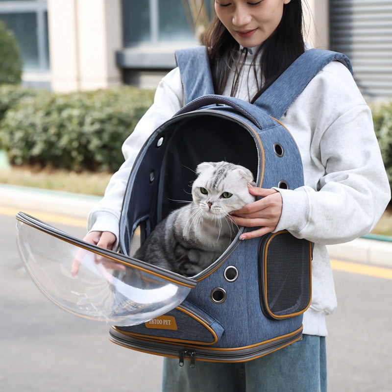 Transparent Large Capacity Portable Pet Backpack Carrier