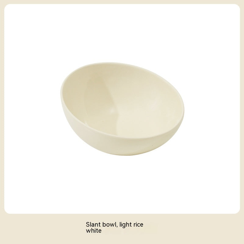 Ceramic Beveled Pet Food Bowl