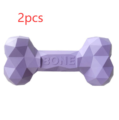 Rubber Bone Pet Toy For Teeth Grinding And Chewing