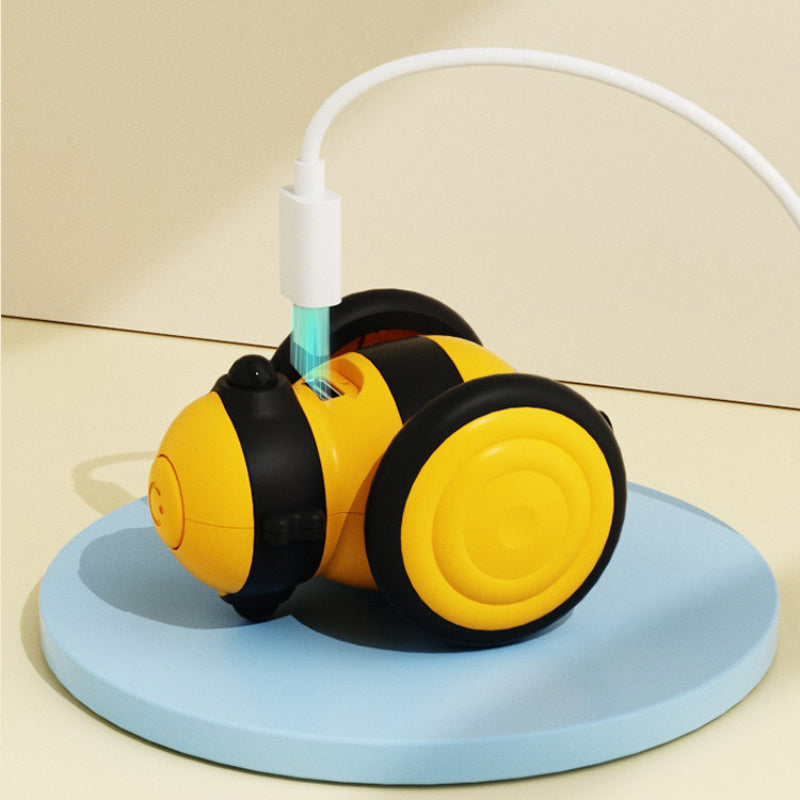 Electric Interactive Pet Toy With Random Moving Feather Teaser