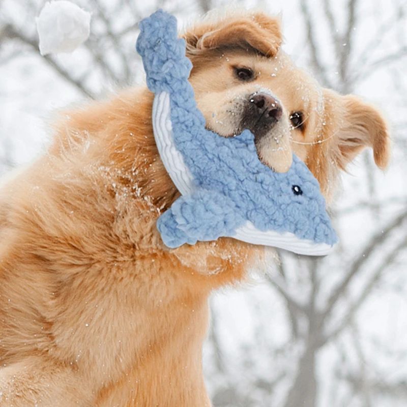 Plush Animal Shape Squeaky Pet Toy For Training