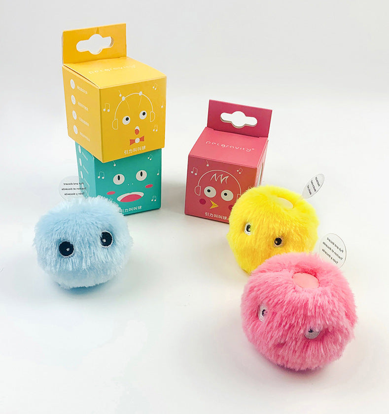 Interactive Light Up Pet Ball Toy With Sound And Catnip