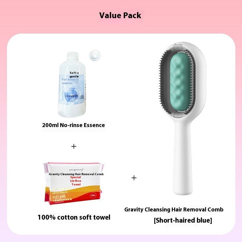 Pet Dematting Grooming Brush Hair Removal Comb Cleaning Tool