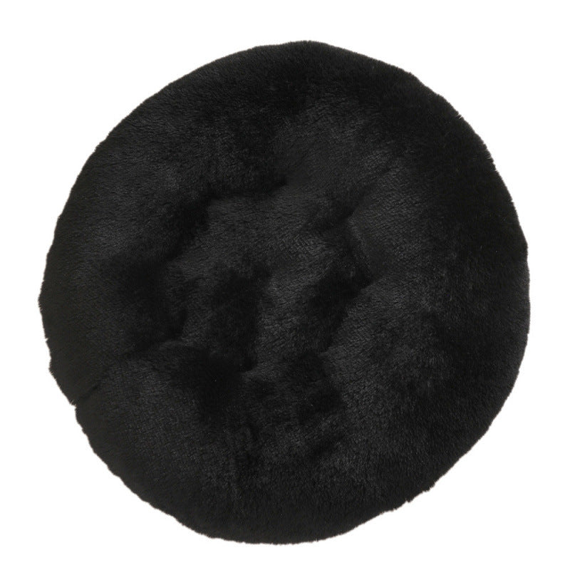 Round Plush Warm Pet Bed Mat For Comfortable Sleep
