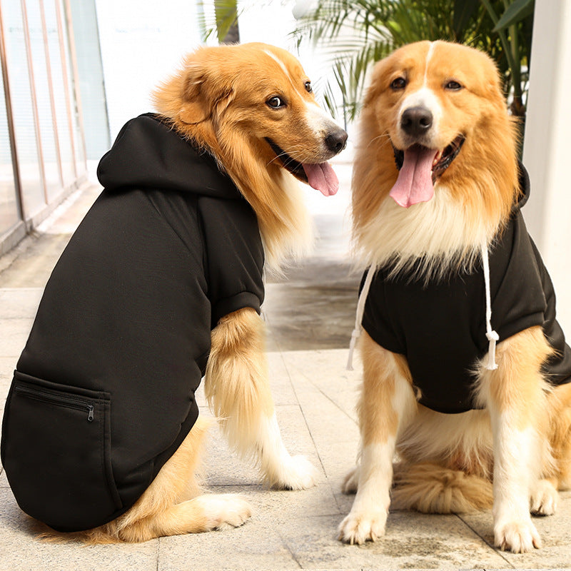 Fashion Simple Zipper Pocket Pet Sweater Clothing