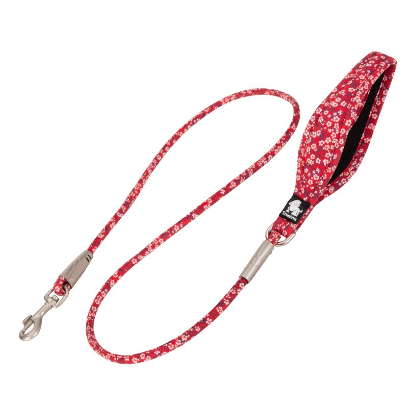 Outdoor Floral Round Handheld Rope Pet Leash