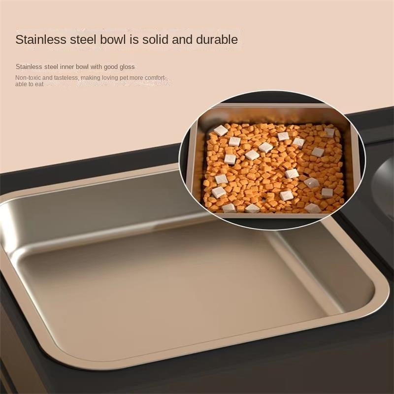 Adjustable Elevated Double Stainless Steel Pet Bowl Stand