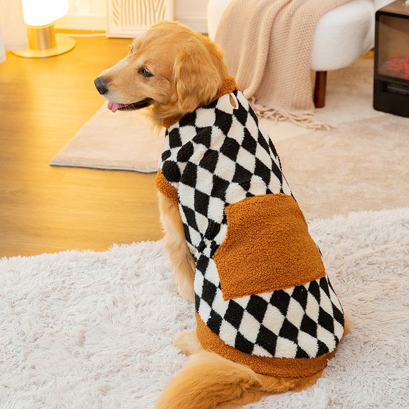 Autumn Winter Fluffy Cotton Padded Pet Jacket Vest