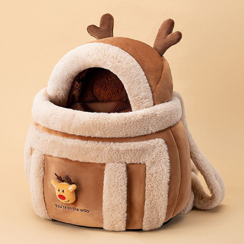 Animal Shaped Pet Diaper Bag Portable Backpack Carrier
