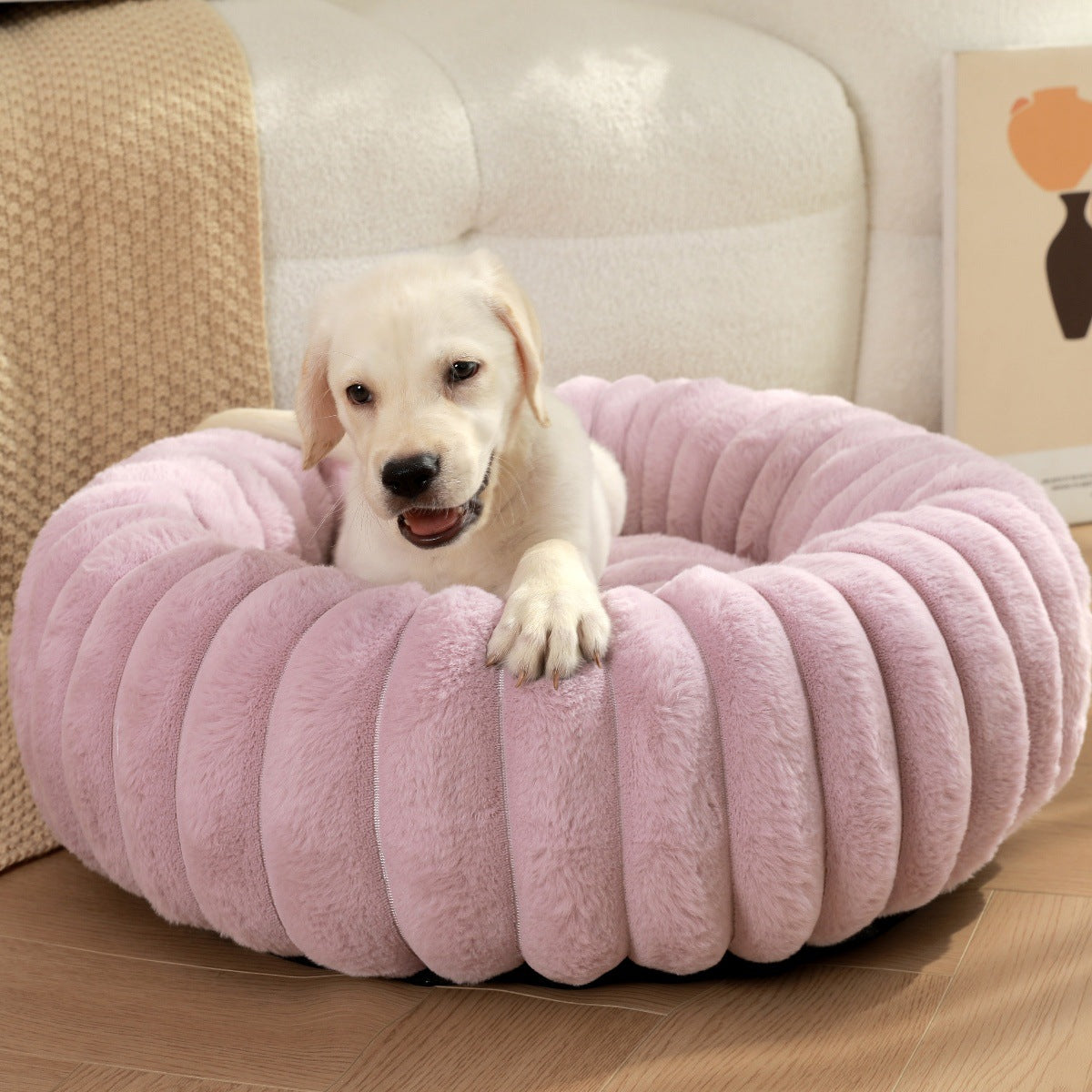 High Weight Plush Pet Nest Round Warm Winter Bed