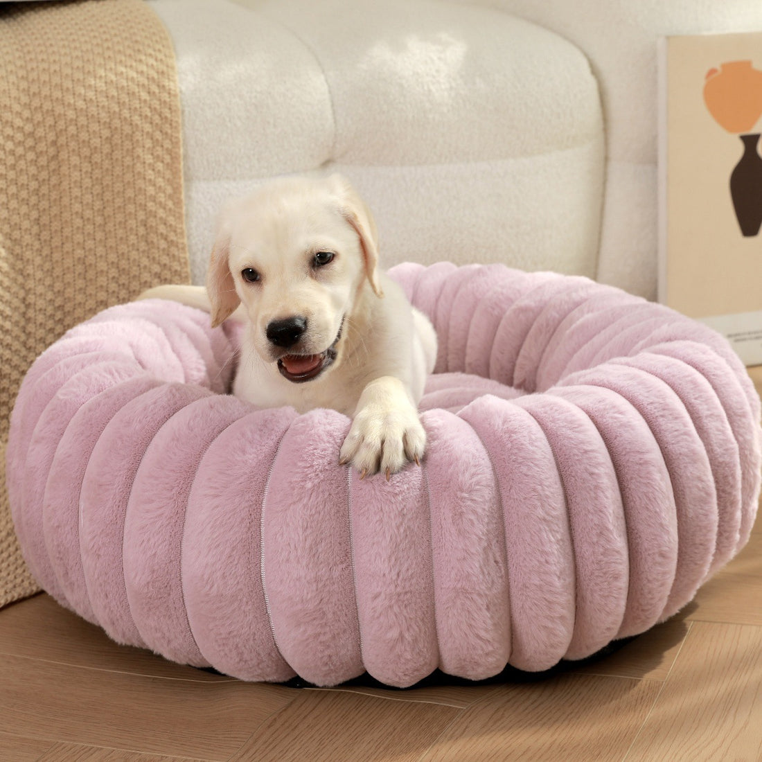 High Weight Plush Pet Nest Round Warm Winter Bed