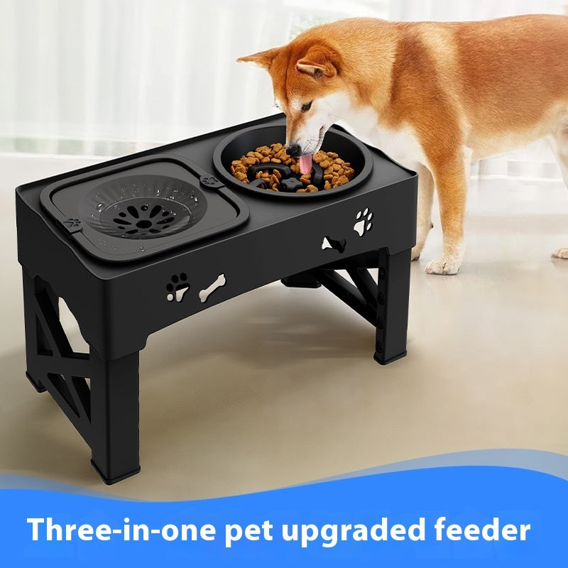 Stainless Steel Pet Feeder Double Bowl Elevated Feeding Station