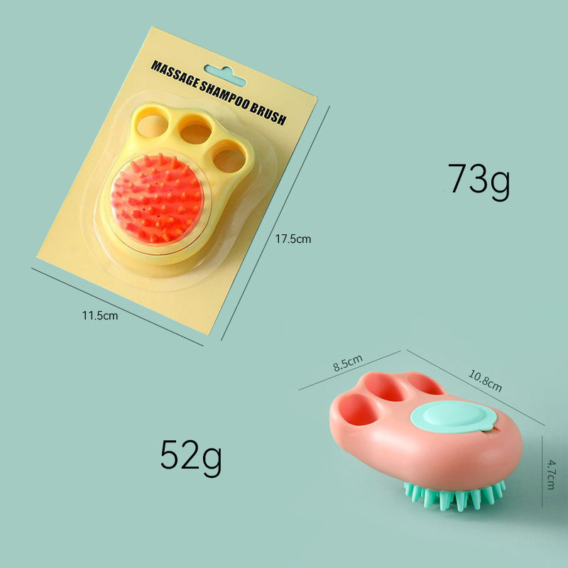 Pet Bath Massage Brush Soft Grooming Comb Claw Cleaning Tool