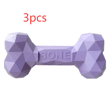 Rubber Bone Pet Toy For Teeth Grinding And Chewing