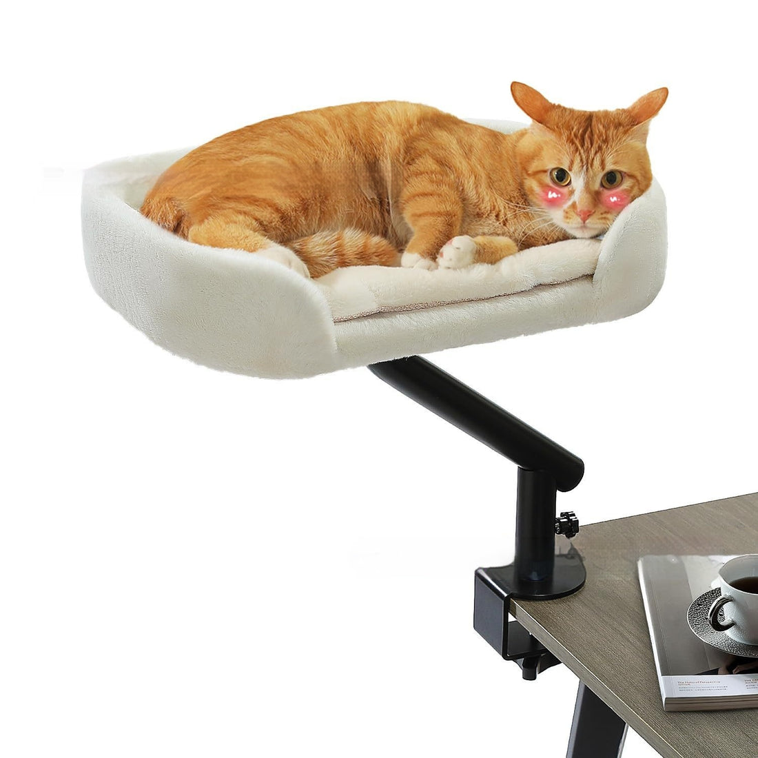 Adjustable Height Rotating Desktop Pet Bed Climbing Platform