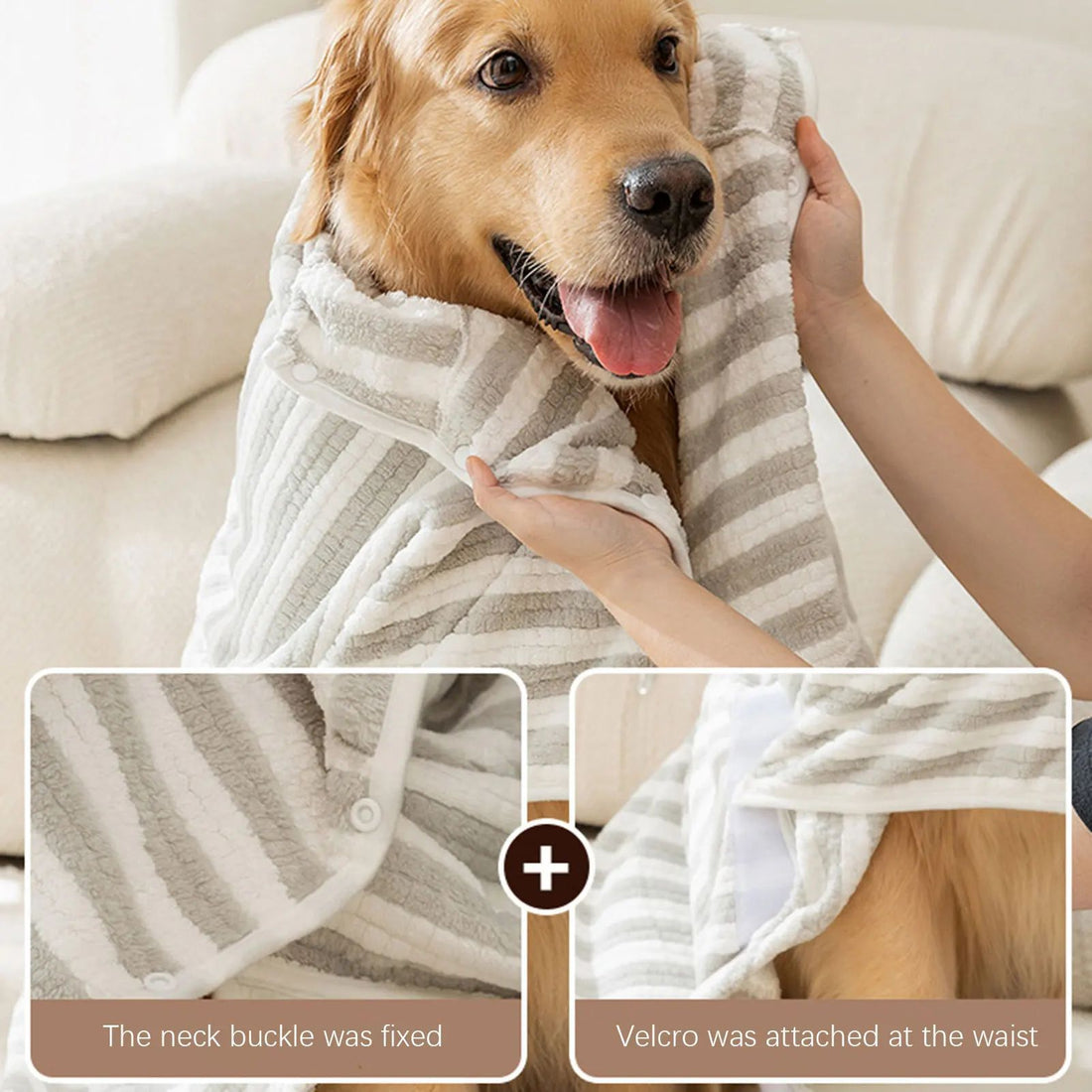 Ultra Absorbent Pet Bath Towel Quick Dry Thick Bathrobe