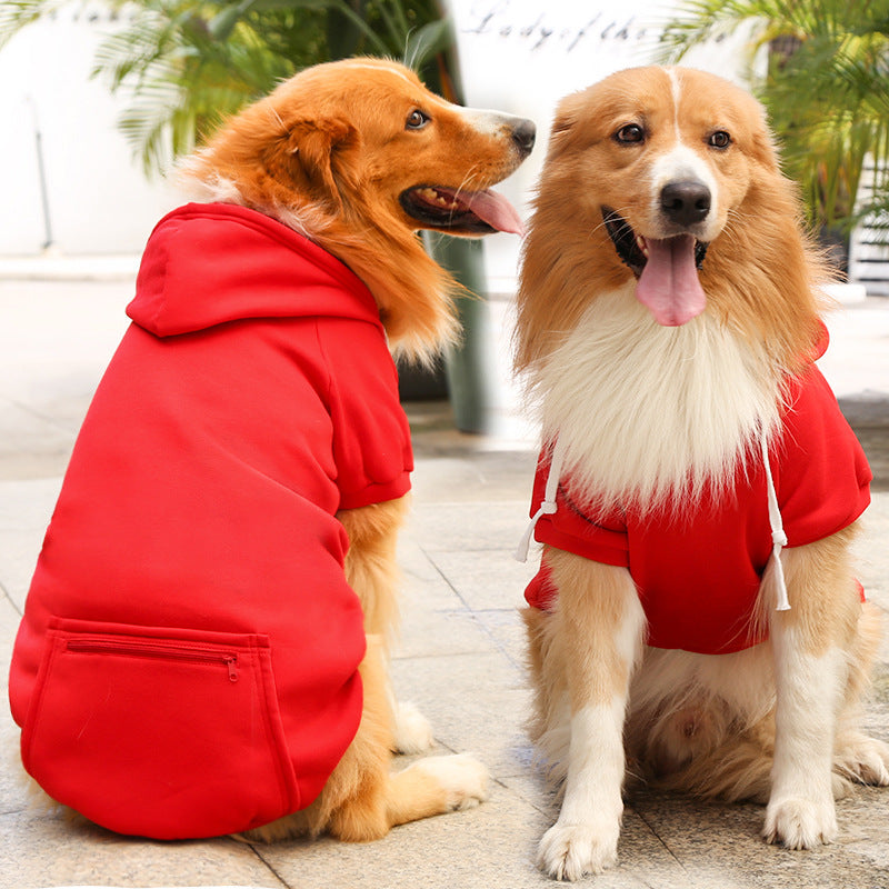 Fashion Simple Zipper Pocket Pet Sweater Clothing
