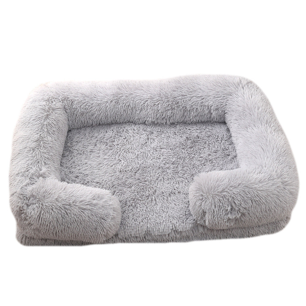 Plush Round Winter Pet Bed Soft Comfortable